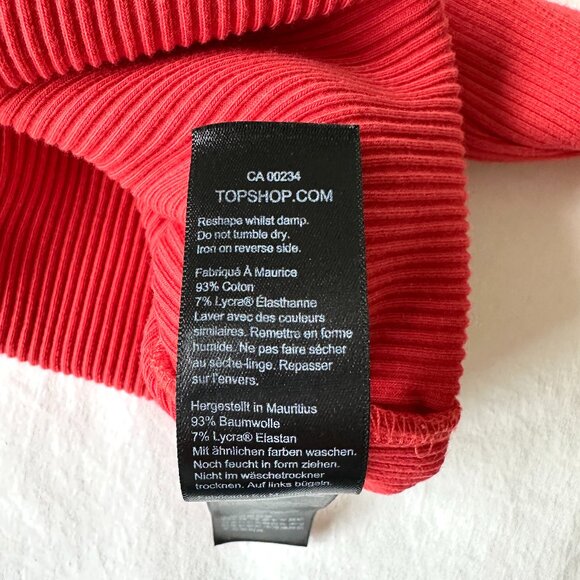 Topshop Scoop Neck Ribbed Top - Picture 9 of 9